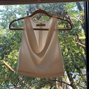 Zara Size XS Like-New Sleeveless Draping Top